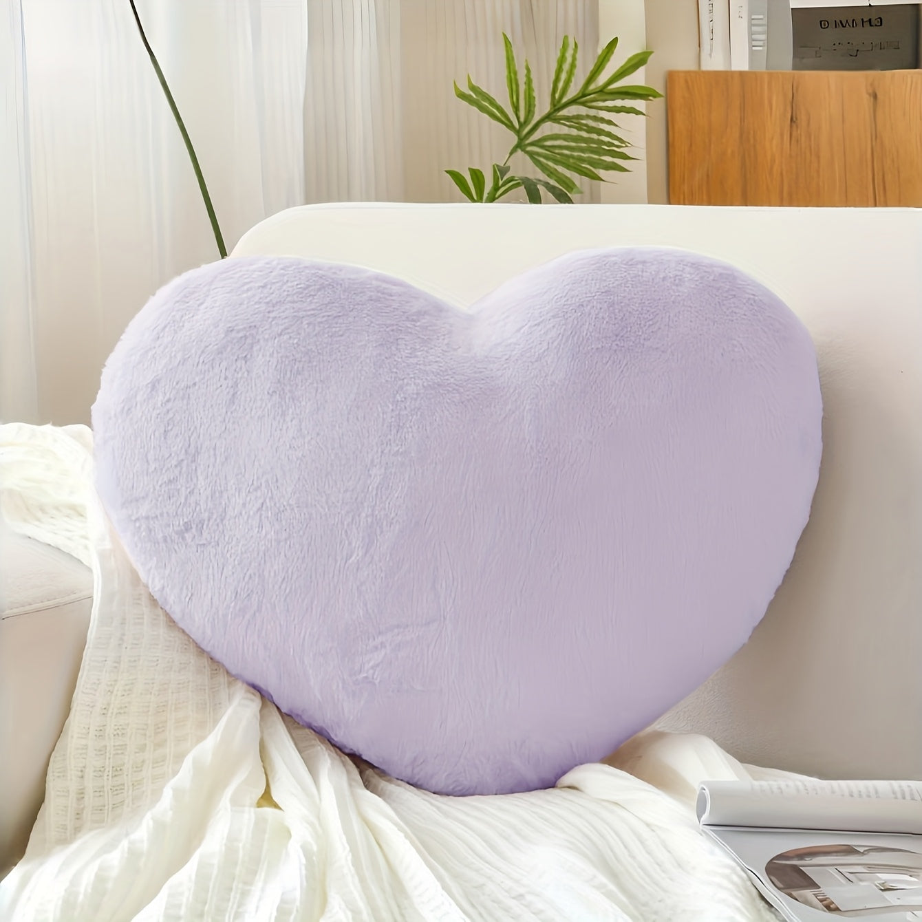 Cuscino decorativo forma cuore peluche divano letto decorazione