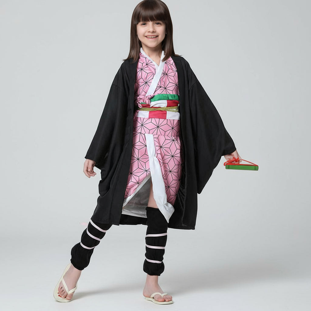 Set costume cosplay kimono per bambini in poliestere