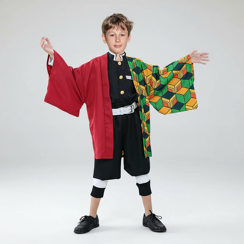 Set costume cosplay kimono per bambini in poliestere