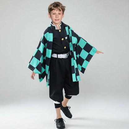 Set costume cosplay kimono per bambini in poliestere