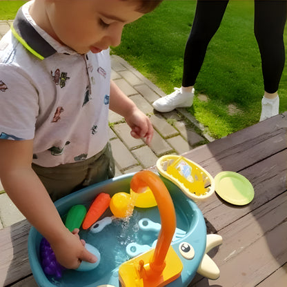 Spielküche Kunststoff Spülbecken mit Wasserhahn