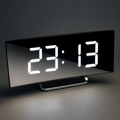 Digitaler LED Wecker Modern Spiegel Display