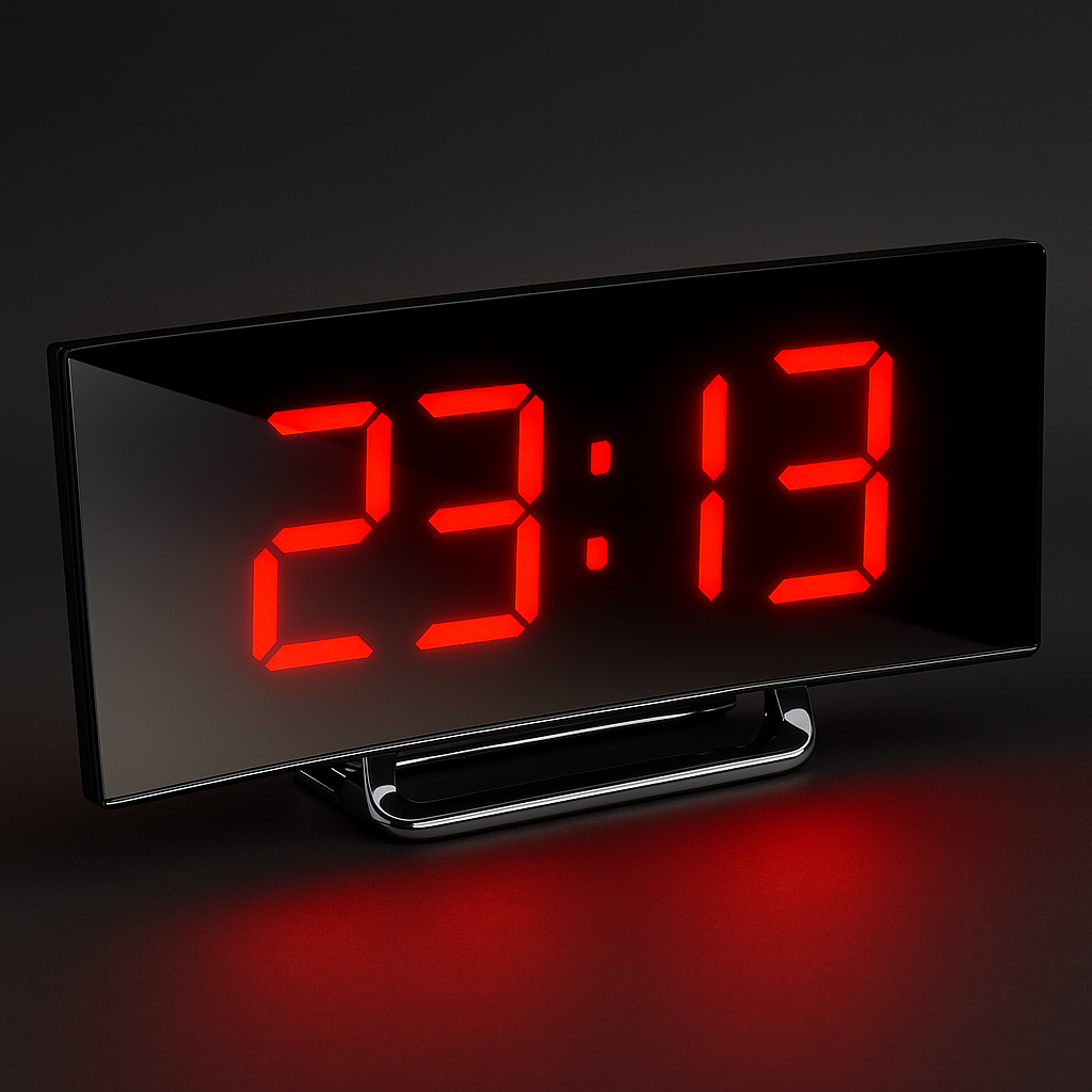 Digitaler LED Wecker Modern Spiegel Display