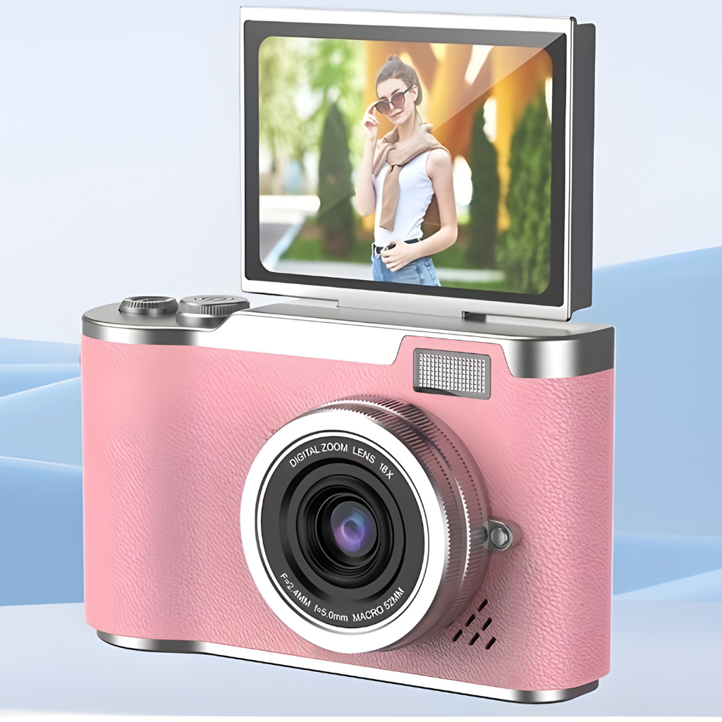 Digitalkamera 4K Vlogging Kamera Bildschirm Wiederaufladbar Geschenk