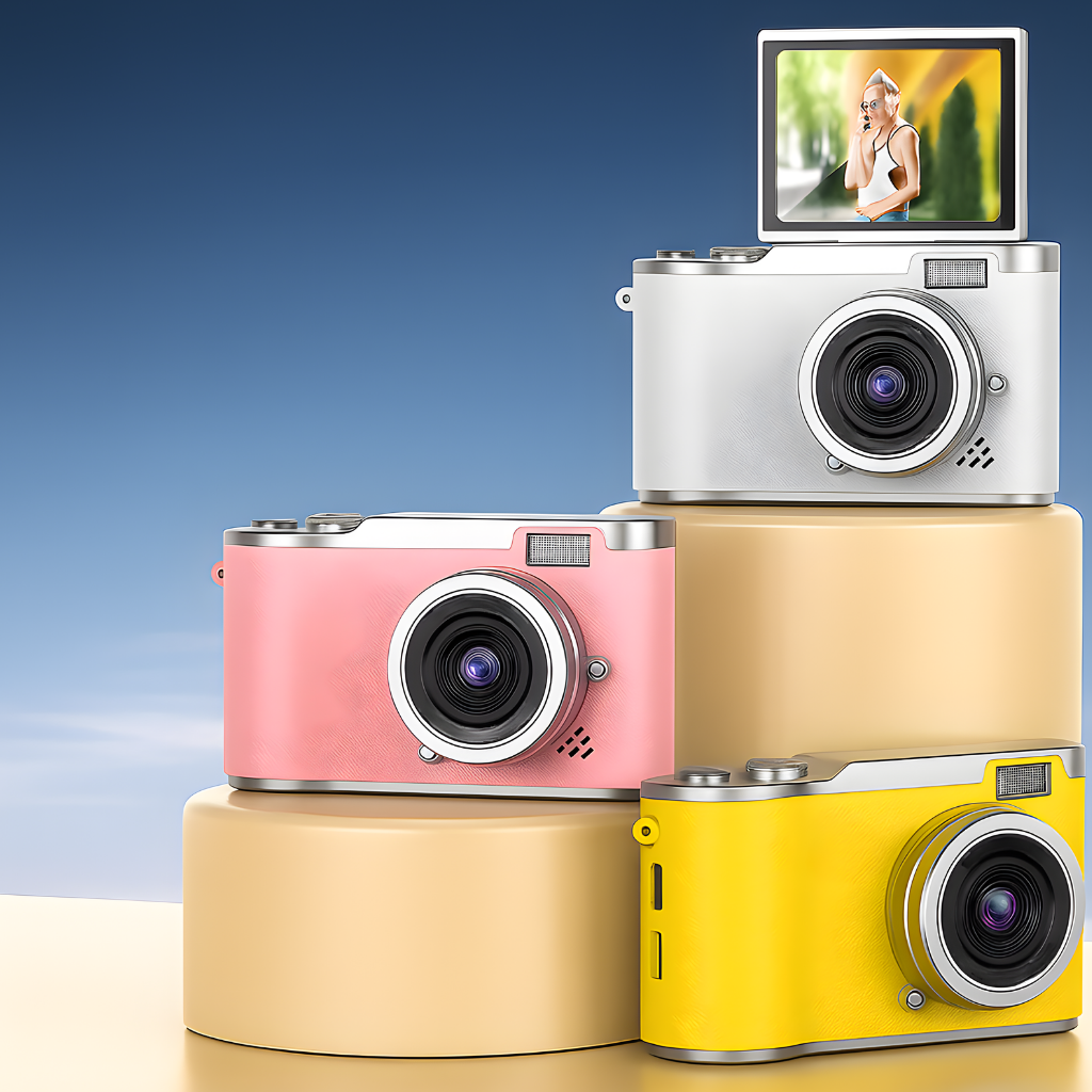 Digitalkamera 4K Vlogging Kamera Bildschirm Wiederaufladbar Geschenk