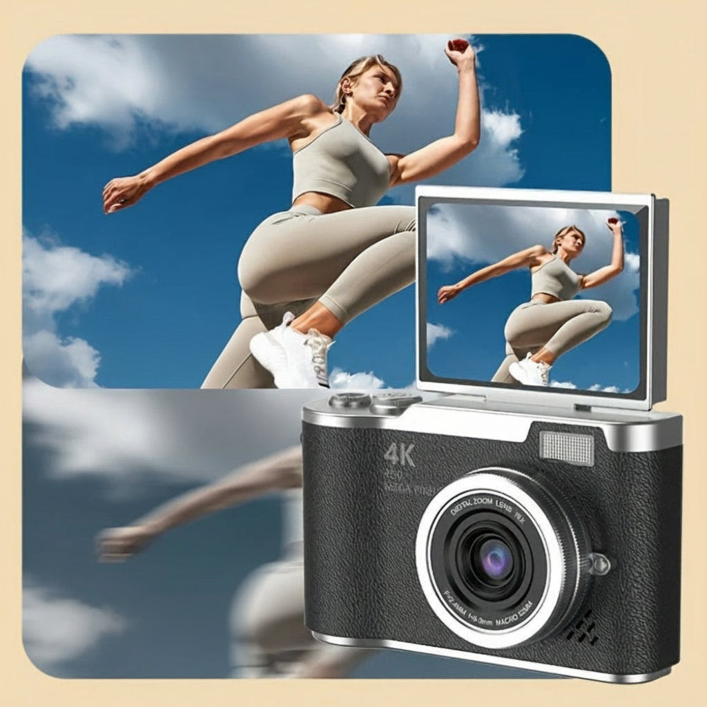 Digital Camera 4K Vlogging Camera Flip Display Video Photo