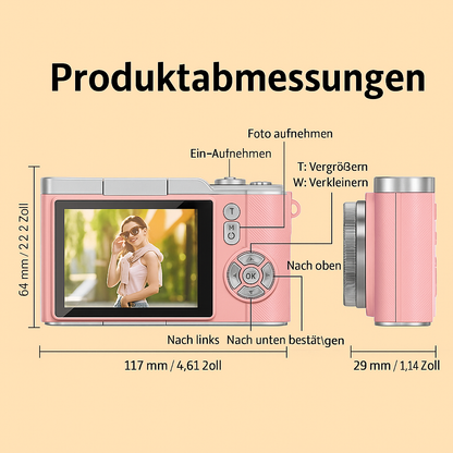 Digital Camera 4K Vlogging Camera Flip Display Video Photo