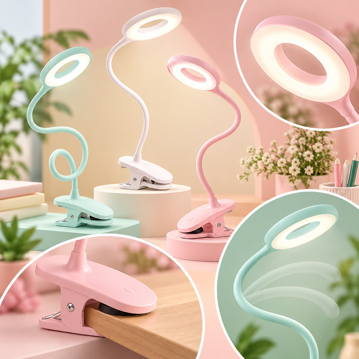 Dimmbare USB Leselampe LED Leselampe Für Studenten Tischmodell