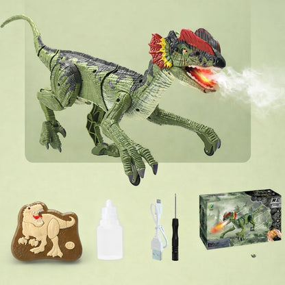 Dinosaur Toy Remote Controlled Interactive Sound Light Spray Function