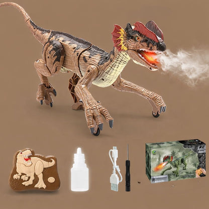Dinosaur Toy Remote Controlled Interactive Sound Light Spray Function