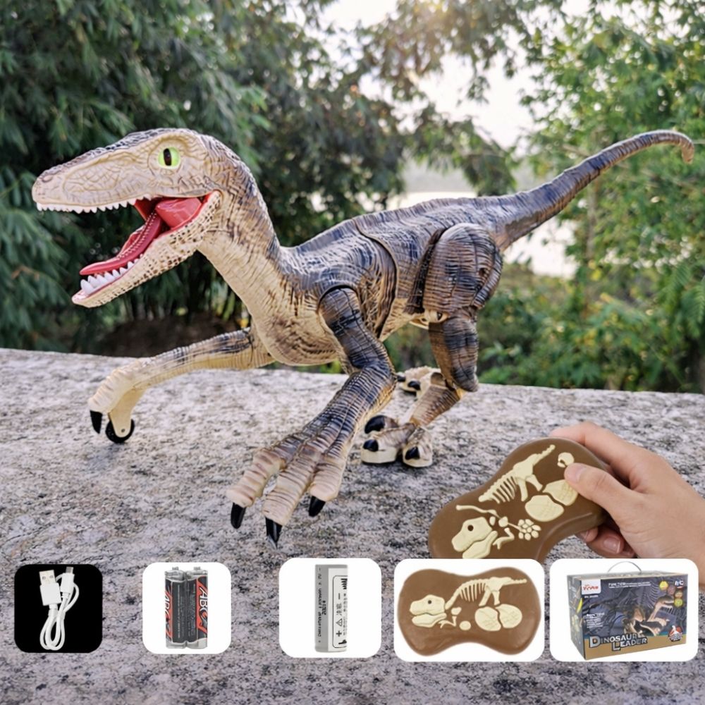 Dinosaur Toy Remote Controlled Interactive Sound Light Spray Function