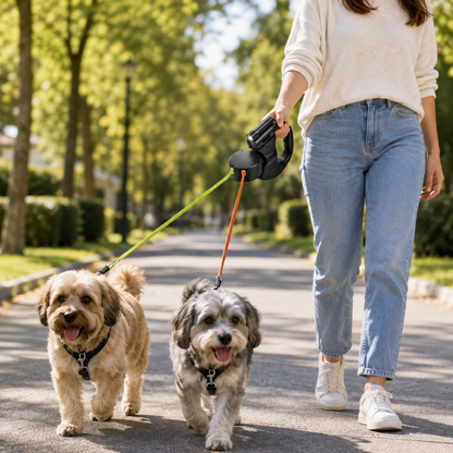 Doppel Leine Für Zwei Hunde LED Nächtliche Spaziergänge