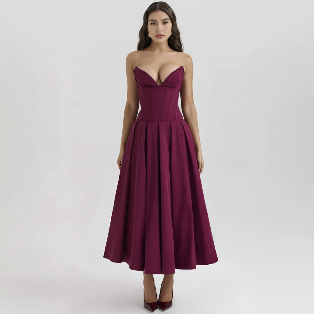 Evening Dress Midi Corset Look Festive Occasions