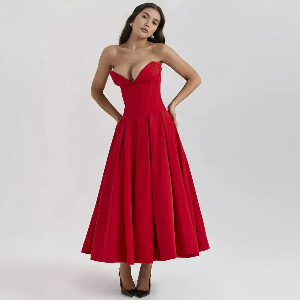 Evening Dress Midi Corset Look Festive Occasions