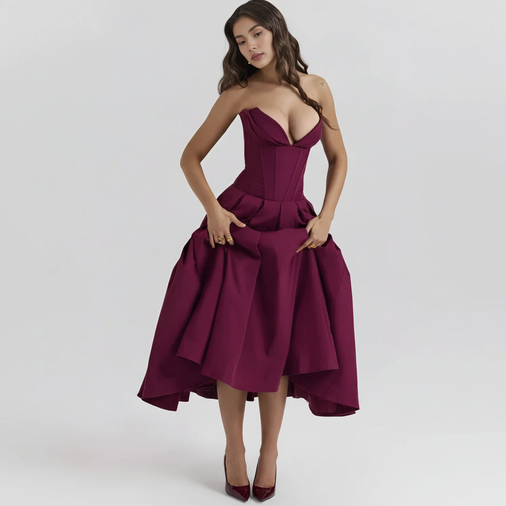 Evening Dress Midi Corset Look Festive Occasions