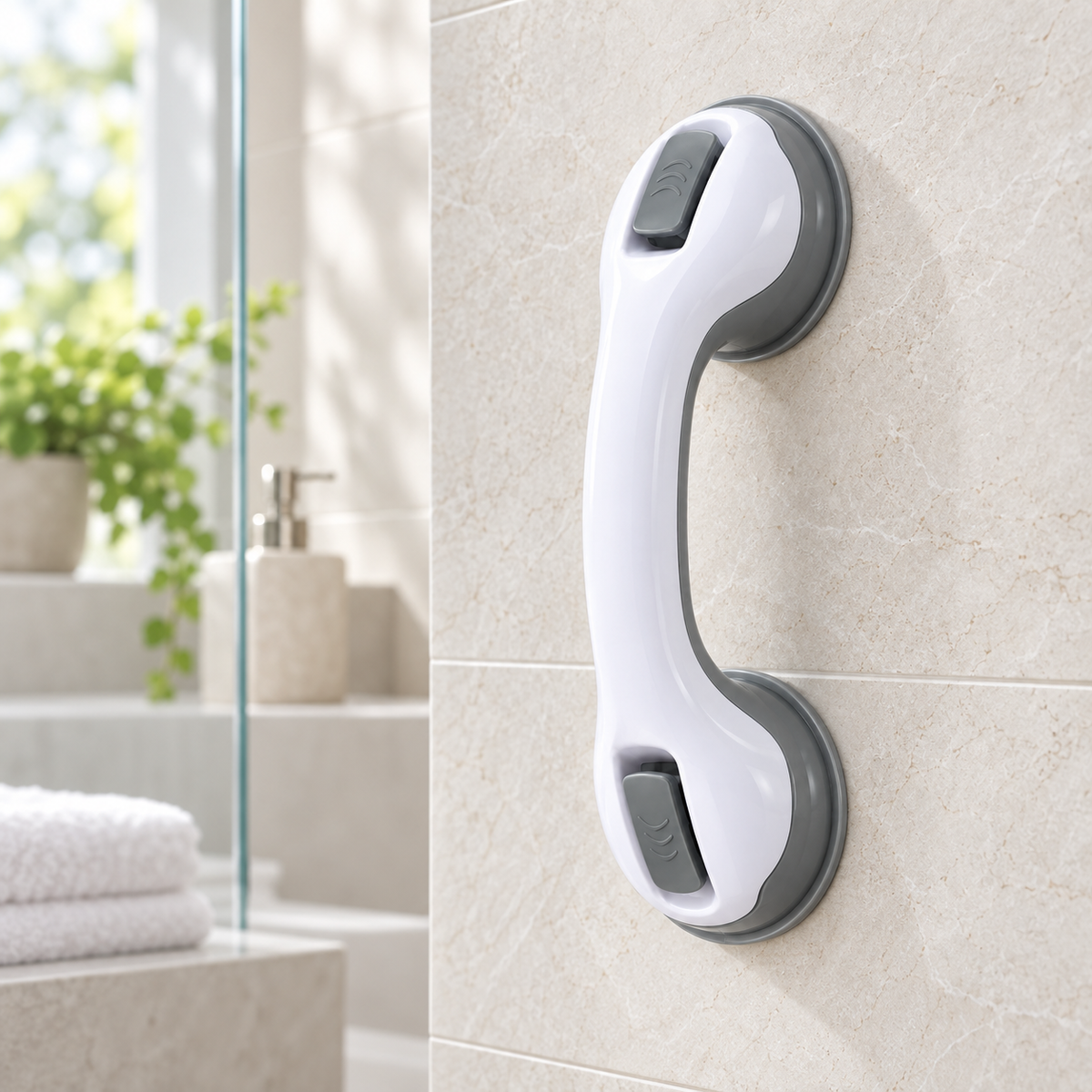 Duschhandgriff Mit Saugnäpfen Rutschfester Handgriff Badewanne
