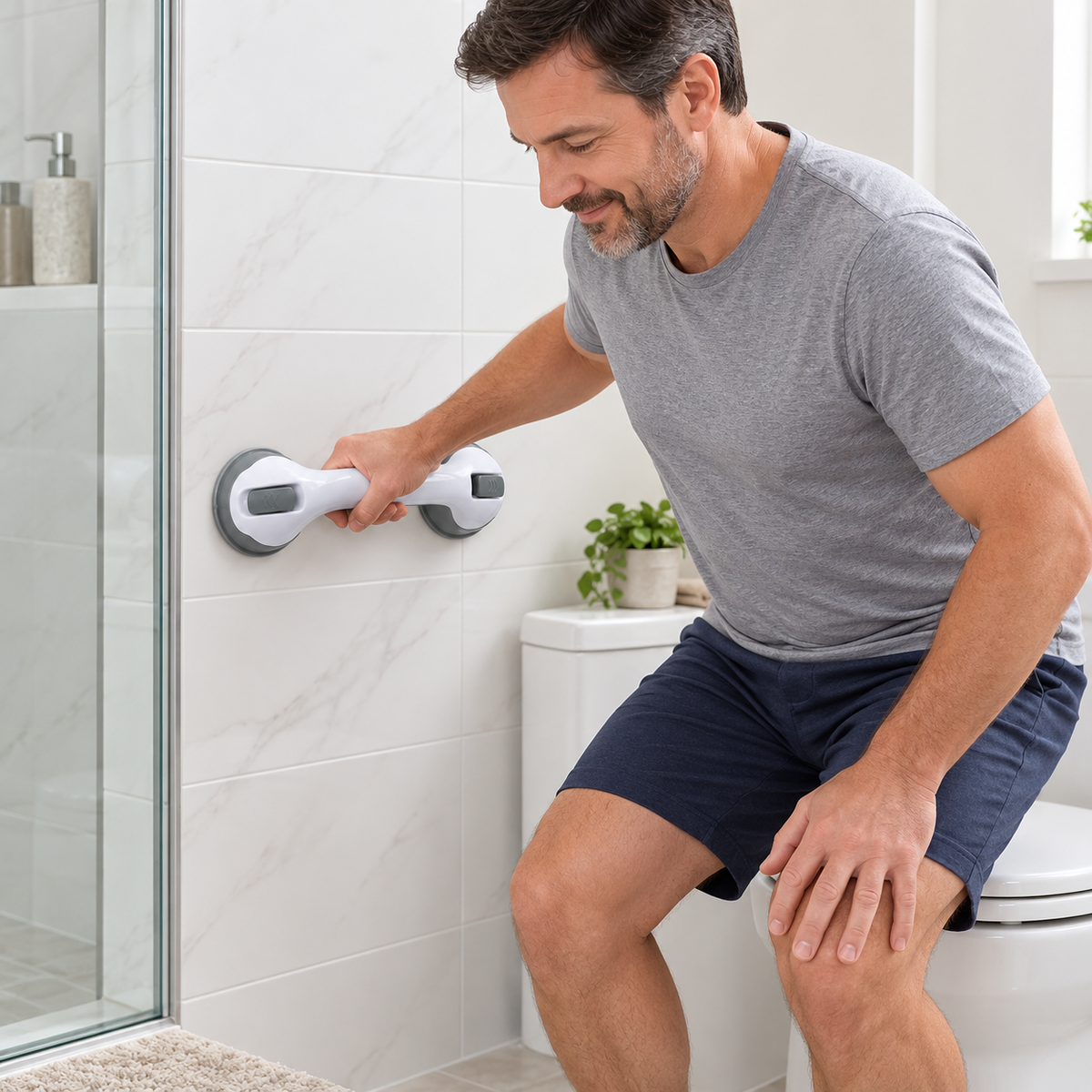 Duschhandgriff Mit Saugnäpfen Rutschfester Handgriff Badewanne