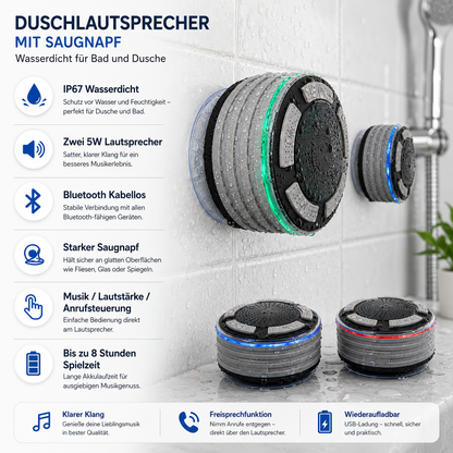 Duschlautsprecher Mit Saugnapf Wasserdicht Für Bad Und Dusche