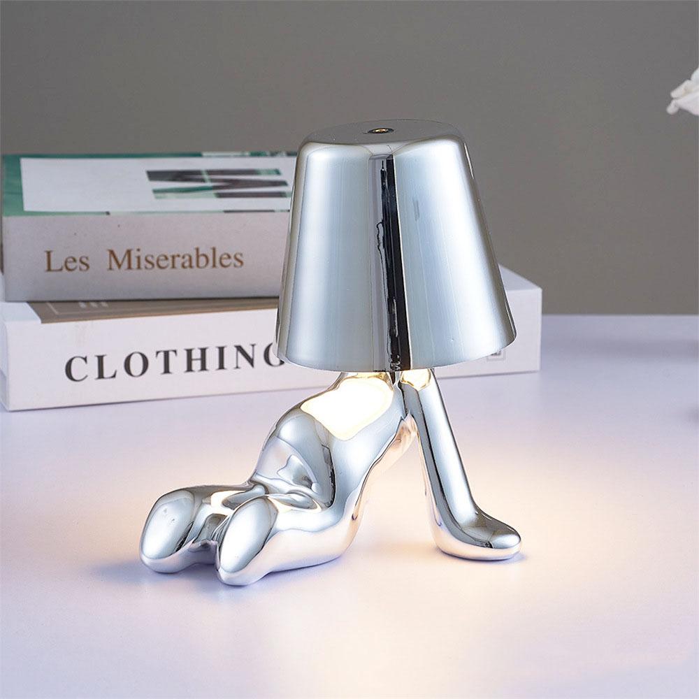 Gold Table Lamp Modern Design Figure LED Light