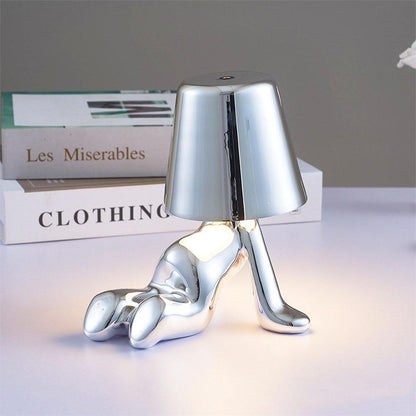 Gold Table Lamp Modern Design Figure LED Light