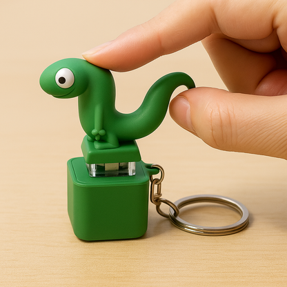 Lizard Keychain Sound Light Toy Stress Relief Gadget