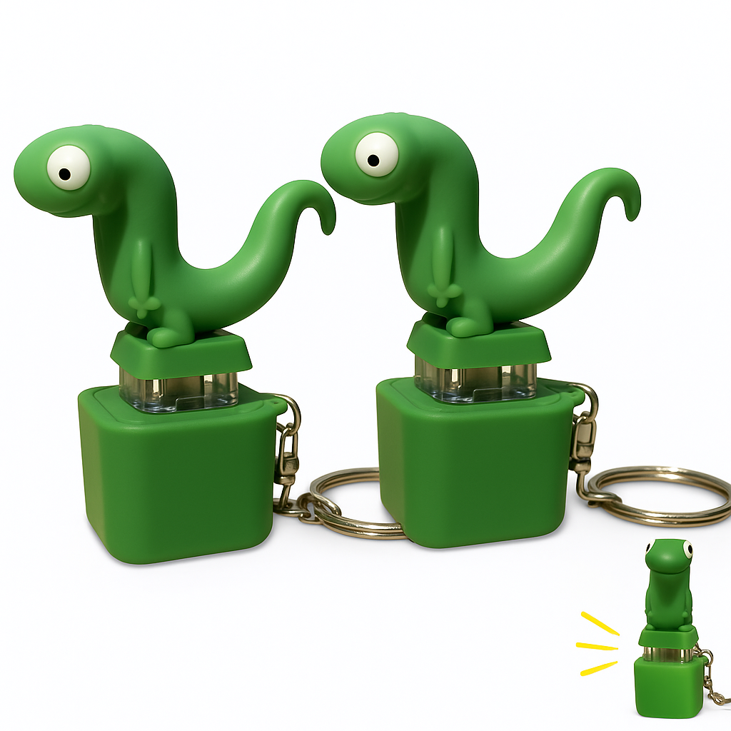 Lizard Keychain Sound Light Toy Stress Relief Gadget