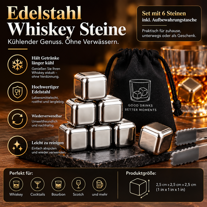 Edelstahl Whiskey Steine Kühlende Aufbewahrungstasche