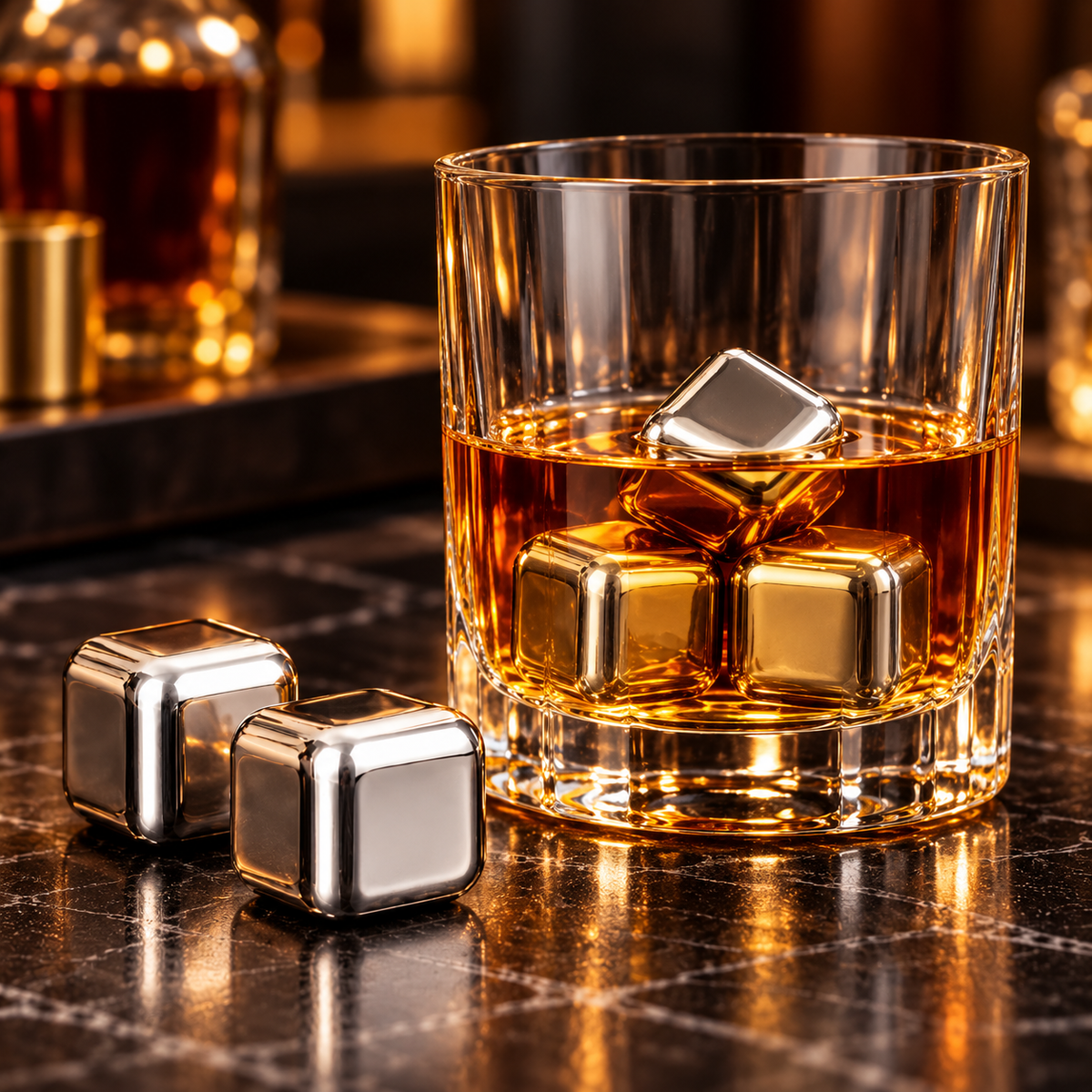 Edelstahl Whiskey Steine Kühlende Aufbewahrungstasche