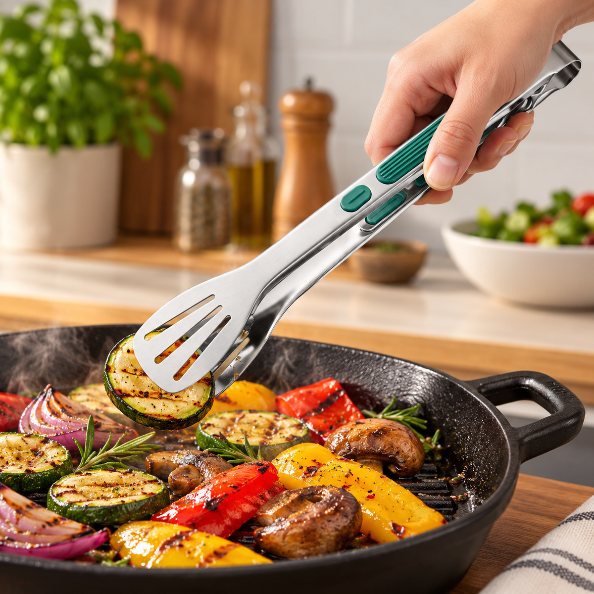 Edelstahl Zangen Für Fleisch Zum Grillen Küchenbedarf
