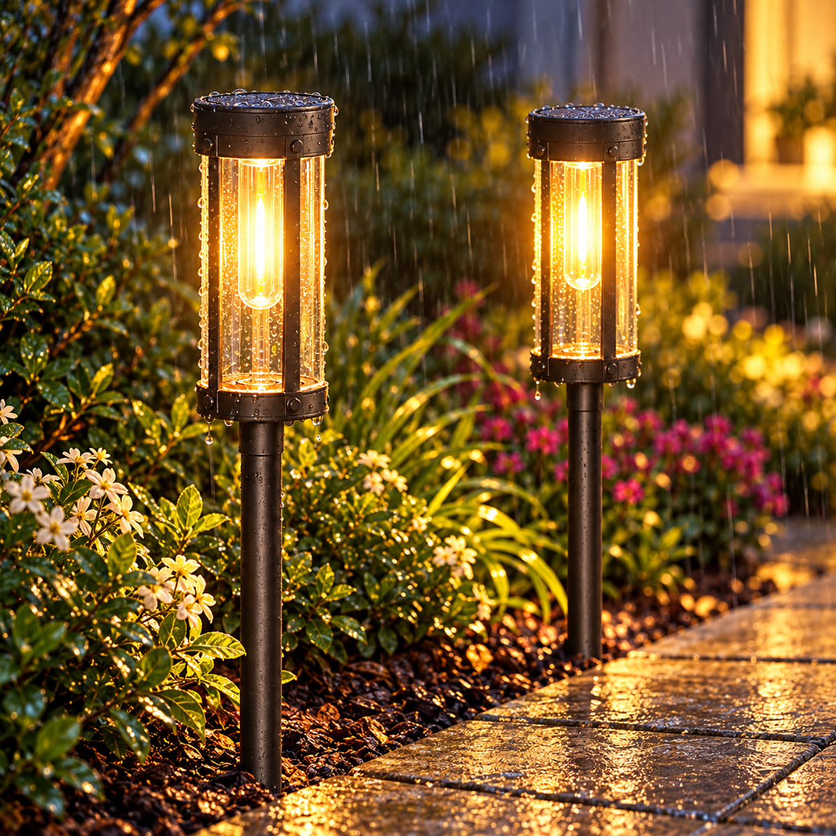 Einfache Installation Solar Gartenlampe Solarbetriebene Lampe