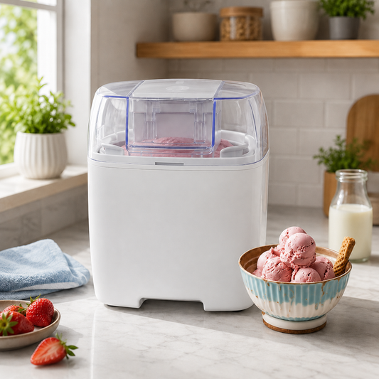 Machine à glace compacte 1,5 litre pour glace, yaourt, sorbet