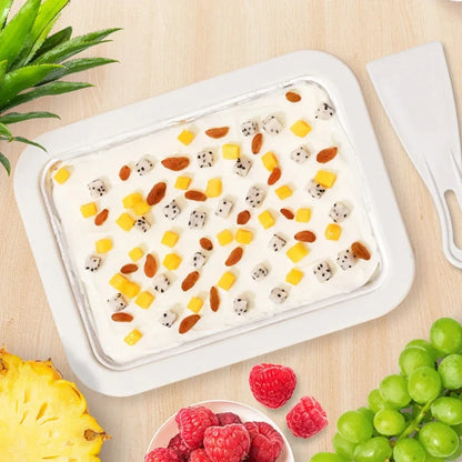 Ice cream machine roll ice plate dessert kitchen accessories