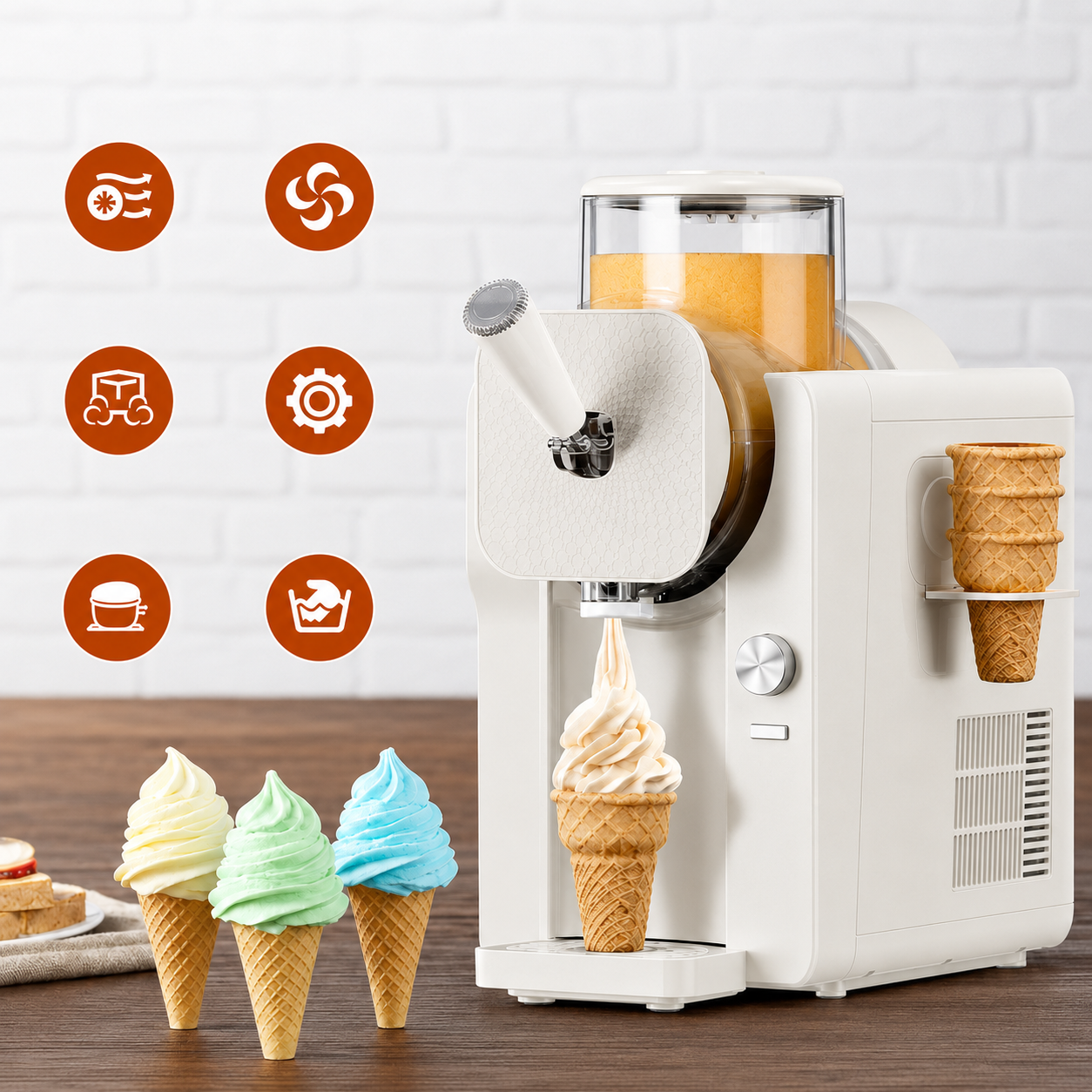 Eismaschine Softeis Slushmaschine Getränke Zuhause