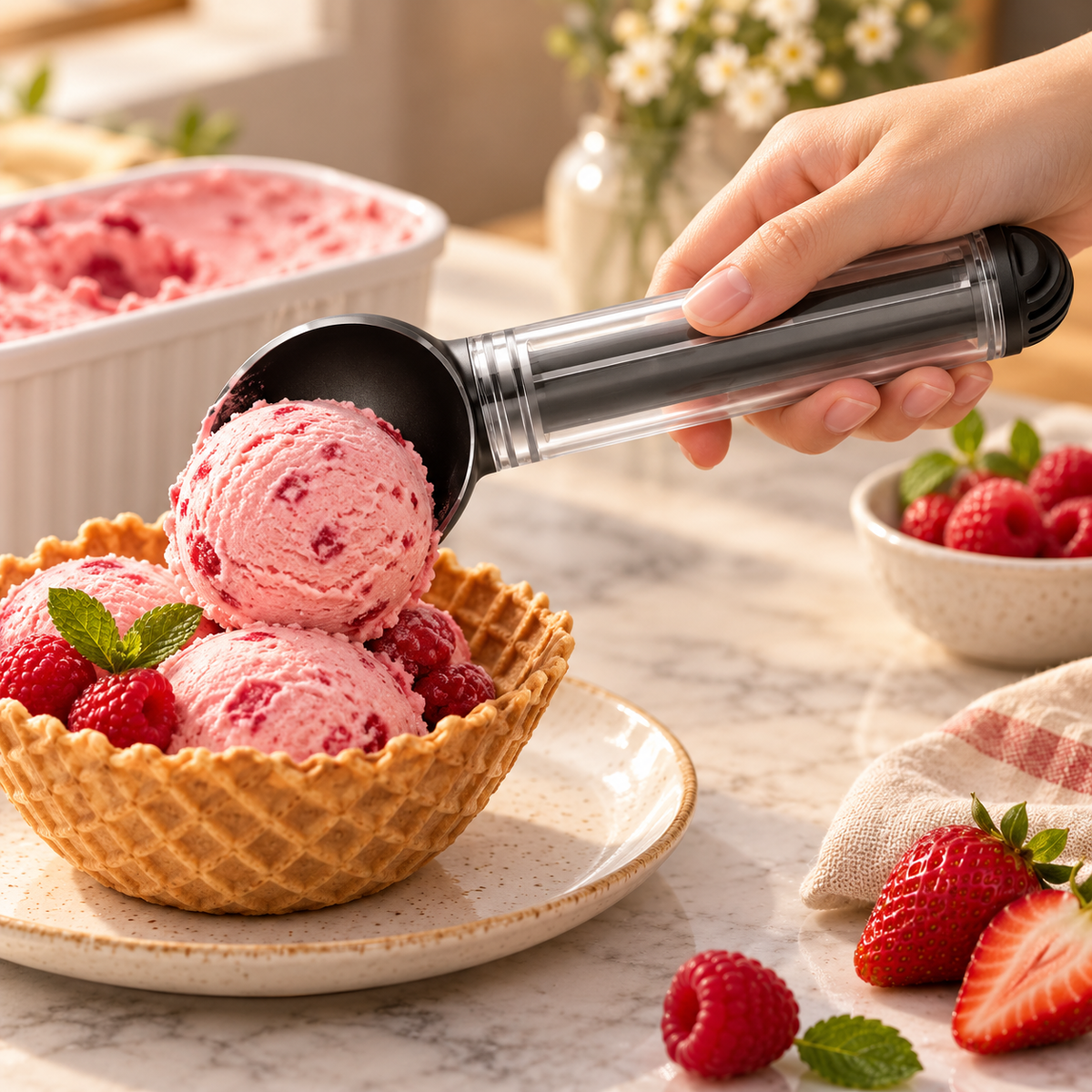 Eisportionierer Für Harte Eiscreme Ohne Heißes Wasser