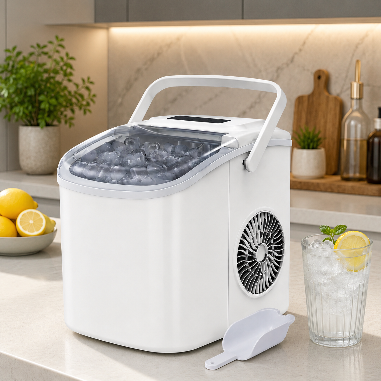 Nugget Ice Maker Self-Cleaning Countertop