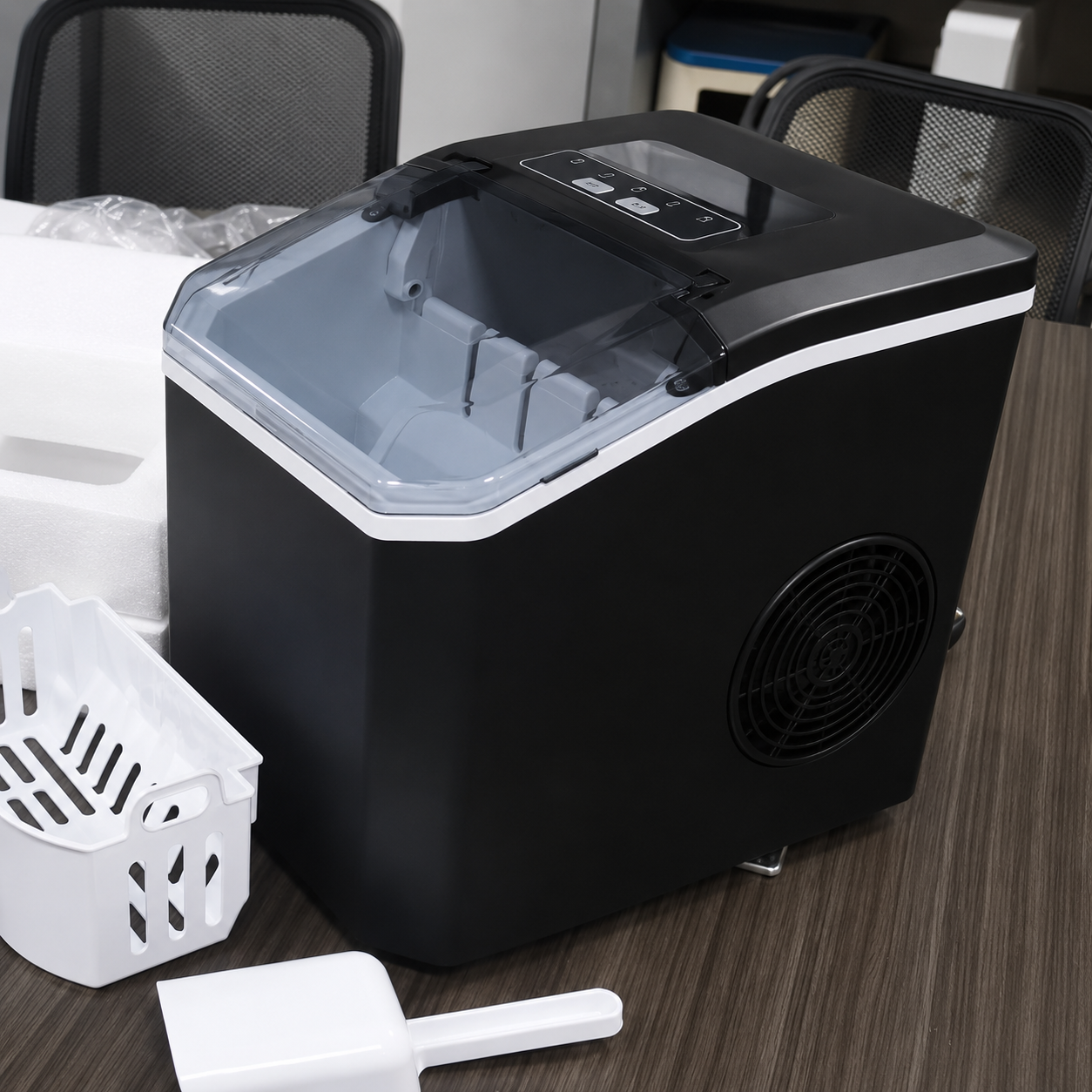 Máquina de cubitos de hielo Bullet Compacta para cocina en casa