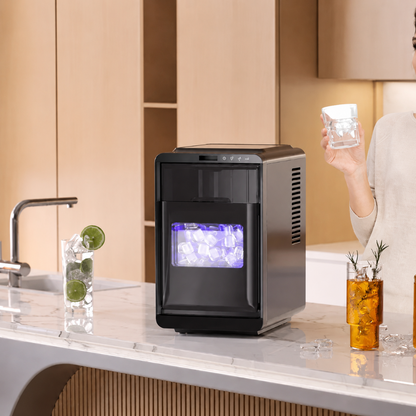 Macchina per cubetti di ghiaccio compatta per cucina domestica, produttore di cubetti di ghiaccio