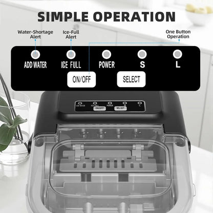 Machine à glaçons auto-nettoyante compacte pour cuisine et camping