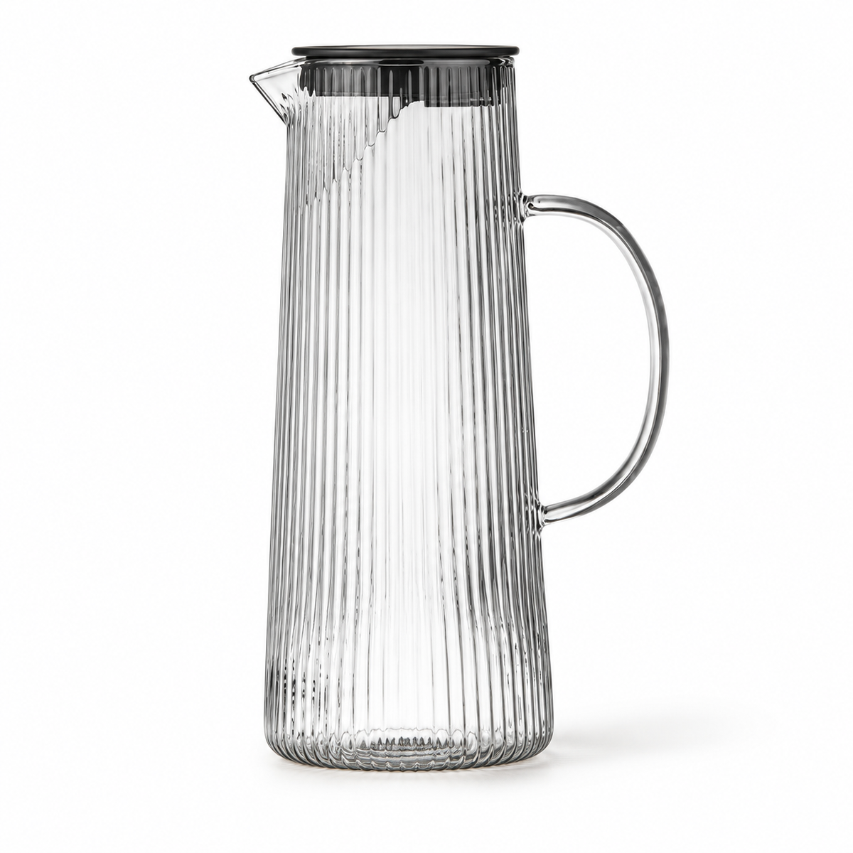 Eleganter Glaskrug Für Wasser Deckel Und Griff Wasserkrug