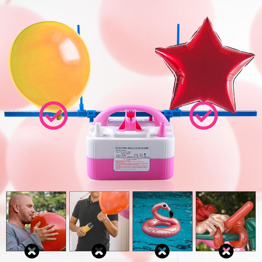 Balloon Pump Electric Dual Nozzle Party Decoration Tool