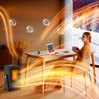 Ceramic Fan Heater 900W Portable Fast Heating Energy Efficient