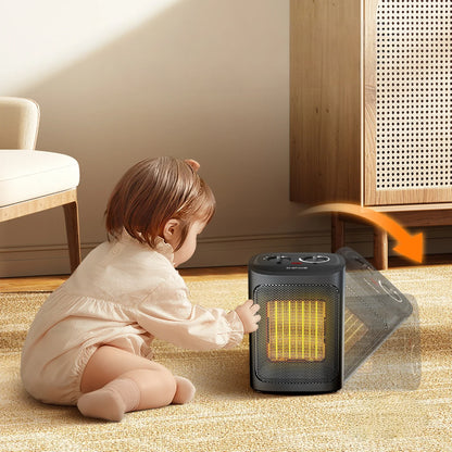 Ceramic fan heater 1500W quiet fast heating portable