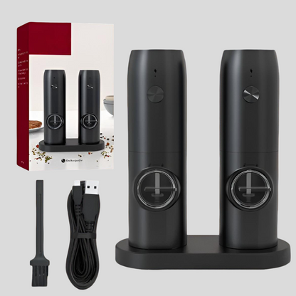 Elektrische Salz Pfeffermühle Edelstahl Set Gewürzmühle