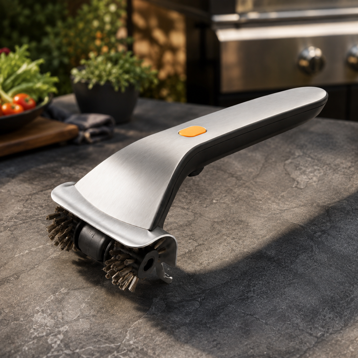 Elektrische Grillbürste Rotierende Köpfe Wasserreservoir