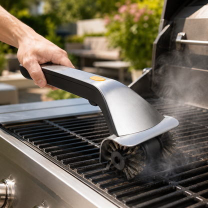 Elektrische Grillbürste Rotierende Köpfe Wasserreservoir