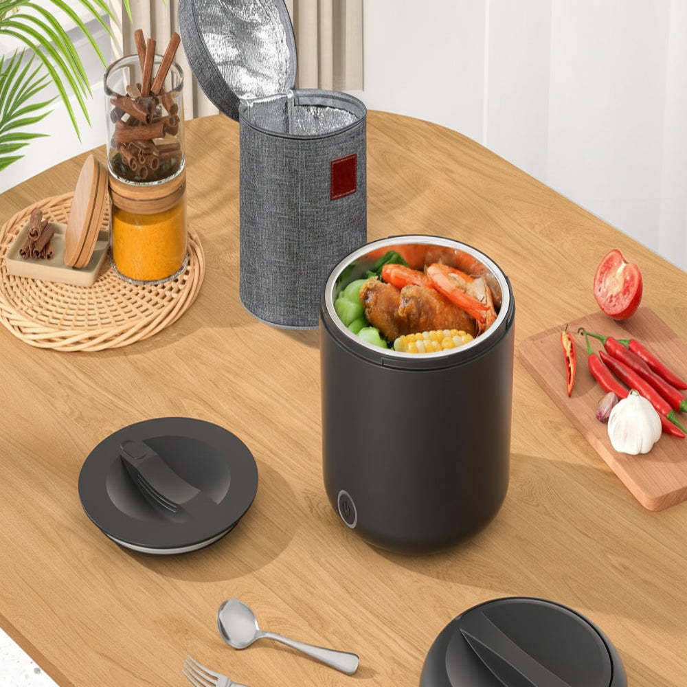 Boîte à déjeuner électrique en acier inoxydable chauffante pour travail et voiture