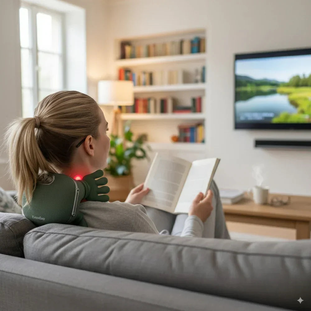 Nekmassage Apparaat Warmtetherapie Diepe Vibratie Pijnverlichting - Image 5