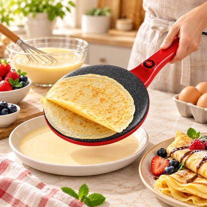 Elektrischer Crêpe Maker Pfannkuchen Temperaturkontrolle