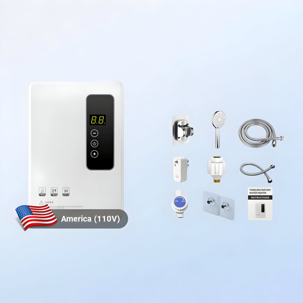 Electric Instantaneous Water Heater Compact Energy Efficient Instant Warmth