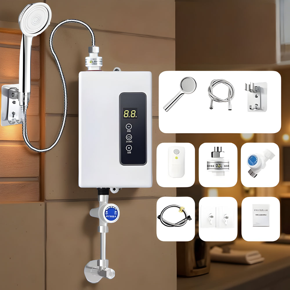 Electric Instantaneous Water Heater Compact Energy Efficient Instant Warmth